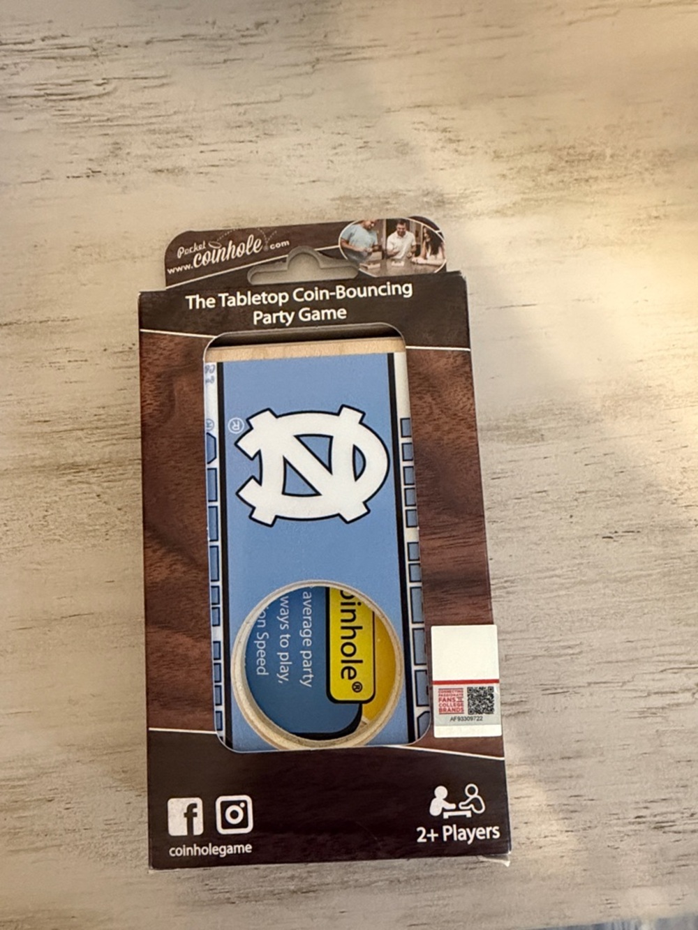 North Carolina Tar Heels Coinhole Tabletop Game - Light Blue